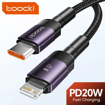 Toocki PD 20W USB tip C kablo iPhone 14 için 13 12 11 Pro XS 8 USB C yıldırım kablosu veri tel hızlı şarj kablosu iPhone için