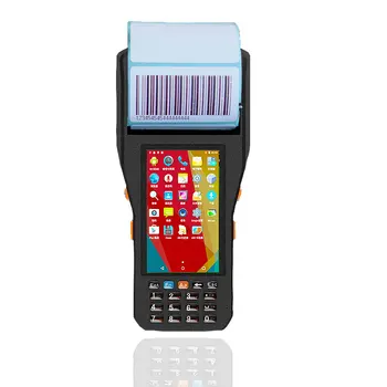 Toptan Dokunmatik Ekran Android El Pos Veri Terminali 1D 2D Barkod Tarayıcı PDA dahili 3 inç 80mm Termal Etiket Yazıcı