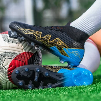Toptan Neymar Futsal futbol ayakkabıları Kaliteli futbol kramponları Açık Cleats Messi Futbol Eğitimi Chuteira Sneaker TFAG Unisex