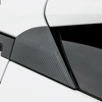 Toyota için C-HR CHR 2016-2020 ABS karbon fiber Kapı Dikiz Pencere yan Spoiler Üçgen Çerçeve Kapak Trim 2 adet