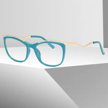TR90 Anti mavi ışık engelleme kedi göz gözlük çerçeve kadınlar lüks tasarımcı Retro gözlük bayanlar optik çerçeve JS6019