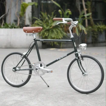 Tsunamı 20 İnç Küçük Tekerlekli Bisiklet Bisiklet erkek Ve kadın Retro Çelik Çerçeve bisiklet ışığı Ins Vintage Tek Hız Bisikletleri