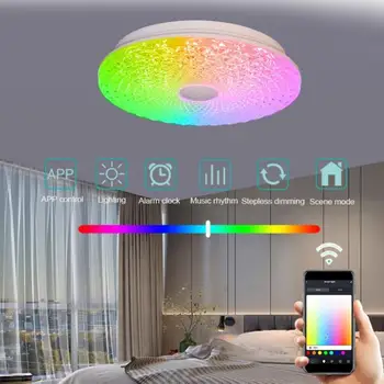 Tuya Wifi Akıllı Tavan Lambası 30W RGB+CCT LED Yuvarlak Tavan Lambası RGBCW Kısılabilir APP Ses Kontrolü Alexa Google Ev İle