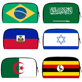 Ulusal Bayrak Baskı Cüzdan Kadın Ukrayna Haiti Cezayir İsrail Brezilya Çantalar Telefon Sikke Çanta Mini el çantası Uzun Cüzdan Hediye