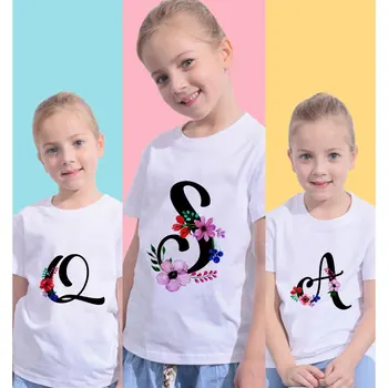Unisex Kız Elbise Streetwear Erkek Gömlek Mektup Adı Benzersiz Yeni Baskı Çocuklar Üstleri Toddler Kız Gömlek 2 3 4 5 6 7 8 9 Yaşında