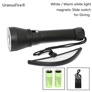 Uranusfire UF-P70 Taktik El Feneri XHP70 LED Yüksek Parlaklık Tüplü dalış ışığı 4000 Lümen Ayarlanabilir Lanterna Dalgıçlar için