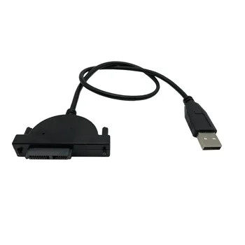 USB 2.0 Mini Sata II 7+6 13Pin Adaptörü dönüştürücü kablosu için Laptop CD / DVD ROM İnce Sürücü