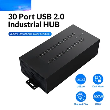 Usb Hub 30-port Endüstriyel Sınıf Splitter 300W Ayrı Güç U Disk Toplu Kopya Test Yerleştirme İstasyonu pc Aksesuarları