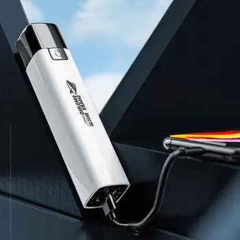 USB Parlama Şarj Edilebilir el Feneri Su Geçirmez Güç Olarak Kullanılan Meşale Cep Can El Feneri Torch Lambası Açık Taşınabilir Meşale