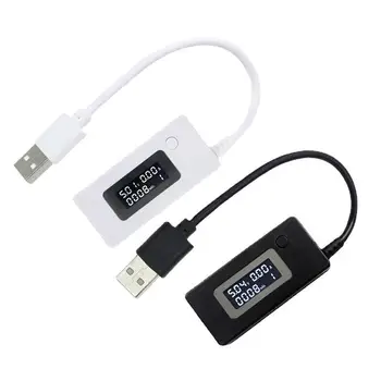 USB Test Cihazı LCD dijital ekran Şarj Cihazı Pil Kapasitesi Gerilim akım test cihazı Metre Dedektörü + Yük Direnci 2A/1A Anahtarı ile