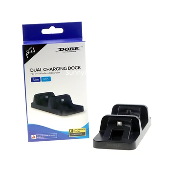USB Çift Şarj Dock PS4 Denetleyici Şarj Cihazı Playstation 4 için Ps4 şarj standı Gamepad dikey stant Tutucu