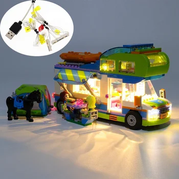 USB ışık kiti Lego Arkadaşlar Heartlake mia'nın karavan 41339 Tuğla yapı Taşları-Lego Modeli dahil değildir