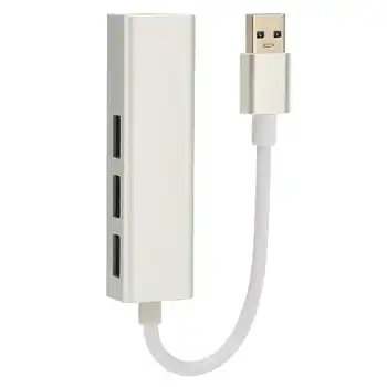 USB3. 0 ethernet adaptörü ile RJ45 Ethernet Portu 5Gbps 3 USB3.0 Bağlantı Noktası Desteği 10M 100M 1000Mbps ethernet adaptörü OS Laptop için