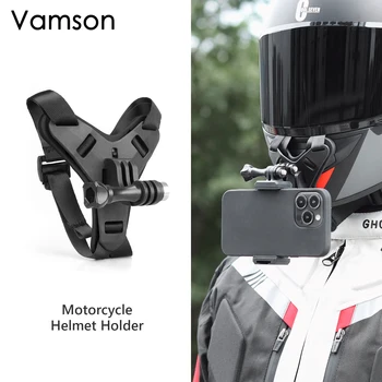 Vamson Gopro Aksesuarları için Kask Çene Montaj Braketi GoPro Hero 11 10 9 Telefon ınsta360 Bir X3 Motosiklet Aksesuarları