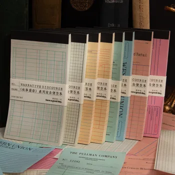Vintage Bloknot Mektup Fatura Listesi Bilet not defteri Yazılabilir Kağıt Programı Kayıt Deco Günlüğü DIY Kolaj Önemsiz Günlük Malzemesi