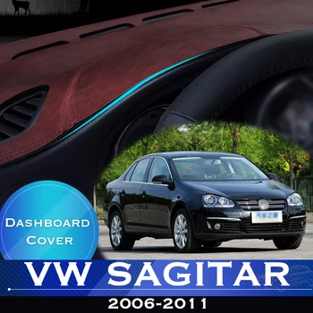 Volkswagen VW Sagitar 2006-2011 için Araba Dashboard Önlemek ışıklı çerçeve Enstrüman Platformu masası kapağı Deri Kaymaz Dash Mat