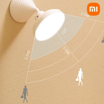 Xiaomi 360 ° küçük LED koridor ışık ev yatak odası banyo için gece lambası Usb şarj duvara monte akıllı başucu aydınlatma ışığı