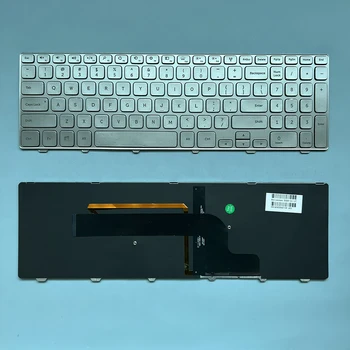 XIN ABD dell için klavye Inspiron 15-7000 Serisi 15 7000 7537 P36F Laptop Arkadan Aydınlatmalı İngilizce Gümüş