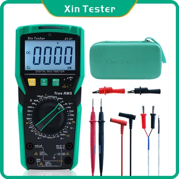 Xın Test Cihazı dijital multimetre otomatik değişen voltmetre TRMS 6000 sayımlar AC DC Volt ohm kapasitör sıcaklık test cihazı El Feneri