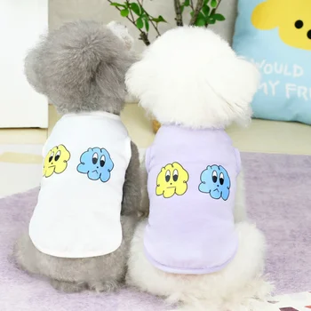 Yavru Yelek Yaz Bahar Moda Karikatür Kazak Küçük Köpek Sevimli tasarımcı kıyafetleri Pet Tatlı Yumuşak Pijama Chihuahua Pomeranian