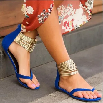 Yaz 2022 Yeni Moda Kadınlar Romen burnu açık ayakkabı Flip Flop Düz Sandalet Kadın Artı Boyutu 43 plaj ayakkabısı Sandalias De Mujer