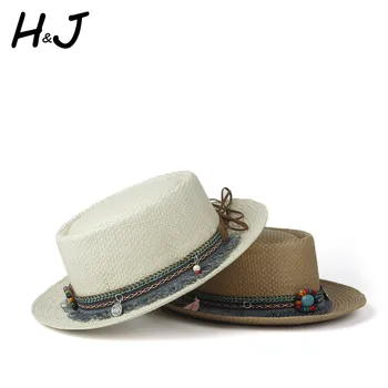 Yazlık hasır Kadın Erkek güneş şapkası Domuz Pasta Şapka Sunbonnet Şapka Bayan Düz Evacuations Plaj Panama Sunhat plaj şapkası Boyutu 57-60CM