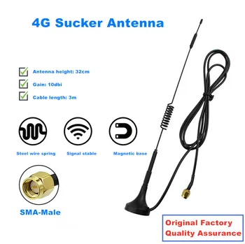 Yeni 2G / 3G / 4G LTE Yüksek Kazanç 10dBi Harici Çok Yönlü Kablosuz SMA Dişi Erkek İç İğne Deliği RG174 Enayi Anten
