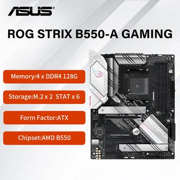 Yeni ASUS ROG STRIX B550-A OYUN Anakart PCIe 4.0, çift M. 2 soğutucu, SATA 6 Gbps, USB 3.2 Gen2 ve Aura Sync RGB