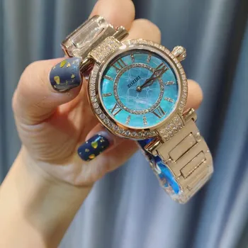 Yeni Bayan Imperiale Kuvars Kol Saati Gerçek Deri Roma Numarası İzle Renkli Sedef Saatler Kabuk Arama 36mm
