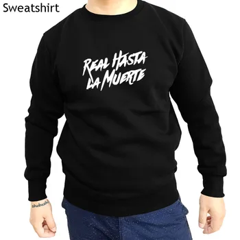 yeni geldi rahat moda hoodies Gerçek Hasta La Muerte Camisa-Popüler Tagless erkekler pamuk o-boyun kazak sbz4349