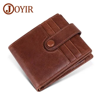 Yeni Hakiki Deri Erkek Cüzdan Erkek Deri RFID Cüzdan Fermuar Kısa bozuk para cüzdanı Erkek Kredi Kartı Çok Fonksiyonlu küçük cüzdan