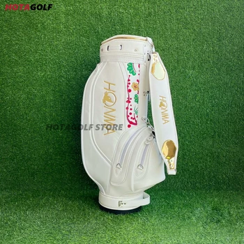 Yeni HONMA Moda Beyaz Nakış PU Golf Çantası Golf Standart Çanta