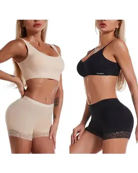 Yeni Moda 2023 Yaz Rahat Seksi Kontrast Dantel Popo Kaldırma Shapewear Kalça Yastıklı Külot nefes alan iç çamaşırı Vücut Şekillendirici