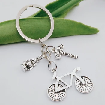 Yeni moda bisiklet metal anahtarlık bisiklet çiftler seyahat hatıra anahtarlık yaratıcı araba çanta anahtarlığı kolye anahtarlık hediye.