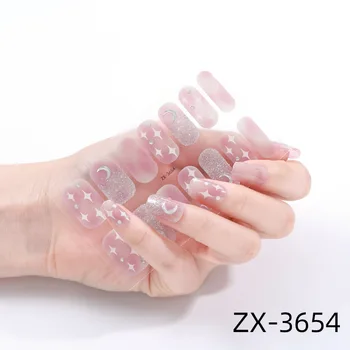 Yeni Moda Kolay Lehçe Tasarım Tırnak Çıkartmalar 3D elmas tırnak süsü Sticker Renkli Folyo Sahte Parmak Tam Kapak Tırnak Sticker İpuçları