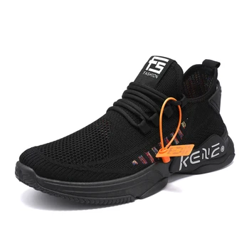 Yeni spor ayakkabı erkek nefes alan günlük ağ ayakkabı Hafif Dantel-up kaymaz Düşük üst koşu ayakkabıları Erkekler vulkanize ayakkabı Boyutu 39-44
