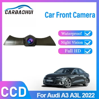 Yeni ürün ! Araç ön görüş kamerası Audi A3 A3L 2022 HD Gece Görüş su geçirmez Park LOGO Ön Kamera Geniş Açı