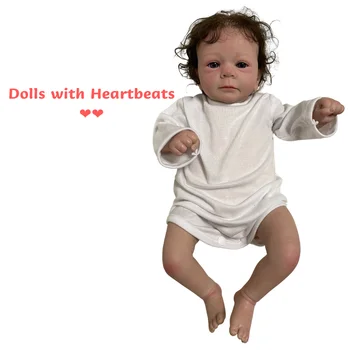 Yeniden doğmuş Bebek Bebek Felicia Kalp Atışı Ses Gibi Gerçek Çocuk 48CM Yüksek Kaliteli 3D Boyama El Yapımı Saç Yeniden Doğmuş Bebek Kız