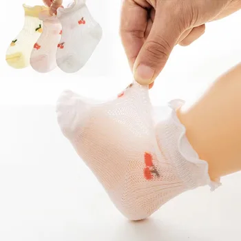 Yenidoğan Bebek Çorap Yaz İnce Bebek Çorap Kemiksiz Hafif Pamuklu Çorap Sınıf A Orta Tüp Çorap Erkek ve Kız için