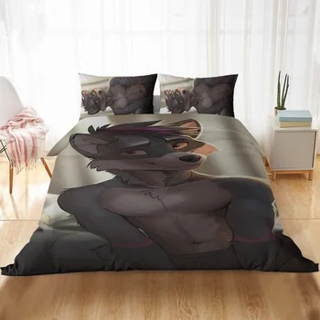 YENİ Memeli Procyonid Rakun Nevresim Yorgan yatak örtüsü Düz Levha Yatak Örtüsü Yatak Örtüsü Anime