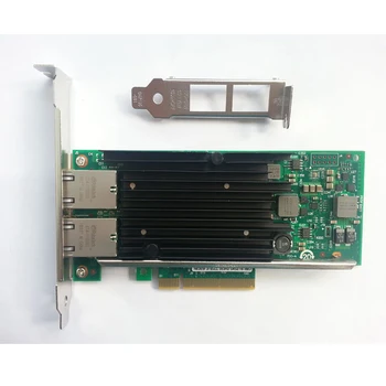 YENİ X540-T2 Intel X540 Yonga Seti PCIe x8 Çift Bakır RJ45 10Gbps Bağlantı Noktası Ethernet Ağ Kartı Uyumlu