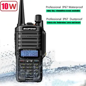 YENİ Yüksek Güç Yükseltme Baofeng UV - 9R artı Su Geçirmez walkie talkie 10w iki yönlü telsiz için uzun menzilli 10km 4800mah uv 9r X6HA