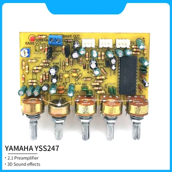 YSS247 Ses Preamplifikatör Kurulu 3D Ses Efekti İşlemci 2.1 Kanal Subwoofer Ton Kontrol Panosu Amplifikatör