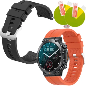 Yumuşak Silikon bilezik kayışı MELANDA için Yeni 1.39 inç akıllı saat Spor için Yedek Watchband MELANDA Ekran Koruyucu