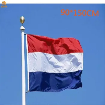 Yüksek Kalite 90 * 150 cm Etkinlik / Festivali Açık Kapalı Ev Dekor Hollanda Ulusal Afiş Polyester Bayrak