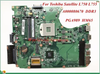 Yüksek Kaliteli A000080670 Toshiba Satellite L750 L755 Laptop Anakart DABLBMB16A0 PGA989 HM65 DDR3 %100 % Test Edilmiş