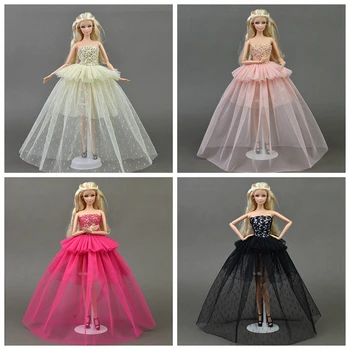 Yüksek Kaliteli oyuncak bebek giysileri Barbie Prenses düğün elbisesi Asil Parti Kıyafeti barbie bebek Tasarım Kıyafet Çocuk İçin En İyi Hediye