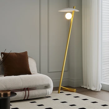 Zemin lambası, minimalist oturma odası lamba, kanepe yan dekorasyon, modern ve minimalist yatak odası, çalışma, dikey masa lambası