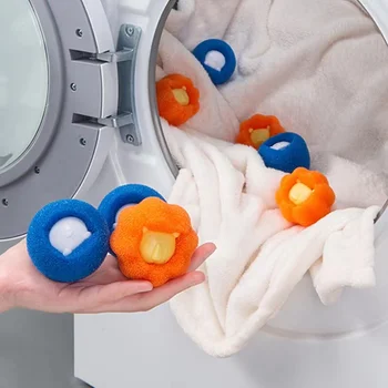 Çamaşır Makinesi Sünger Temizleme Topu Yapışkan Saç Dekontaminasyon Çamaşır Anti Dolaşıklık Sünger Çamaşır Topu Sihirli Dekontamina