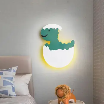 Çocuk odası LED karikatür duvar lambası sevimli tavuk yavrusu dinozor yumurtası ışık yatak odası başucu çocuklar bebek ev dekorasyon